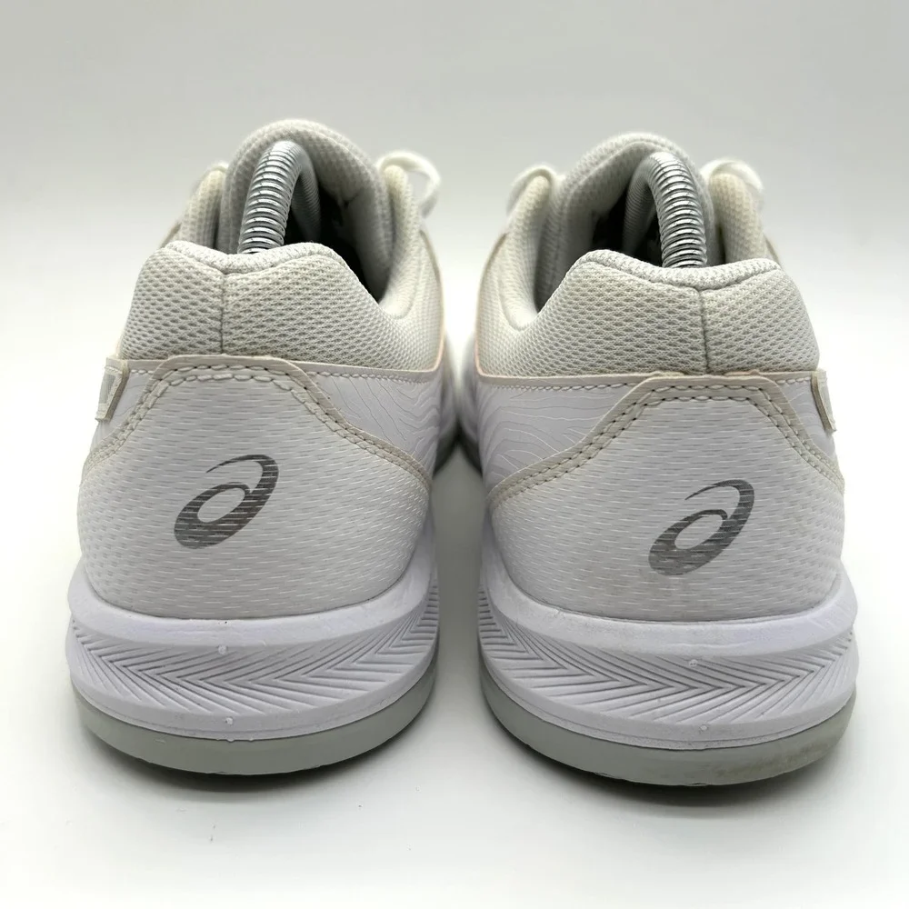 ASICS Gel-Dedicate 6 Tennis Shoes Mens 9 White Silver Athletic Court Sneakers
